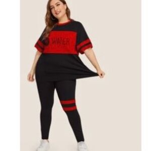 SHEIN Black and Red Casual Set